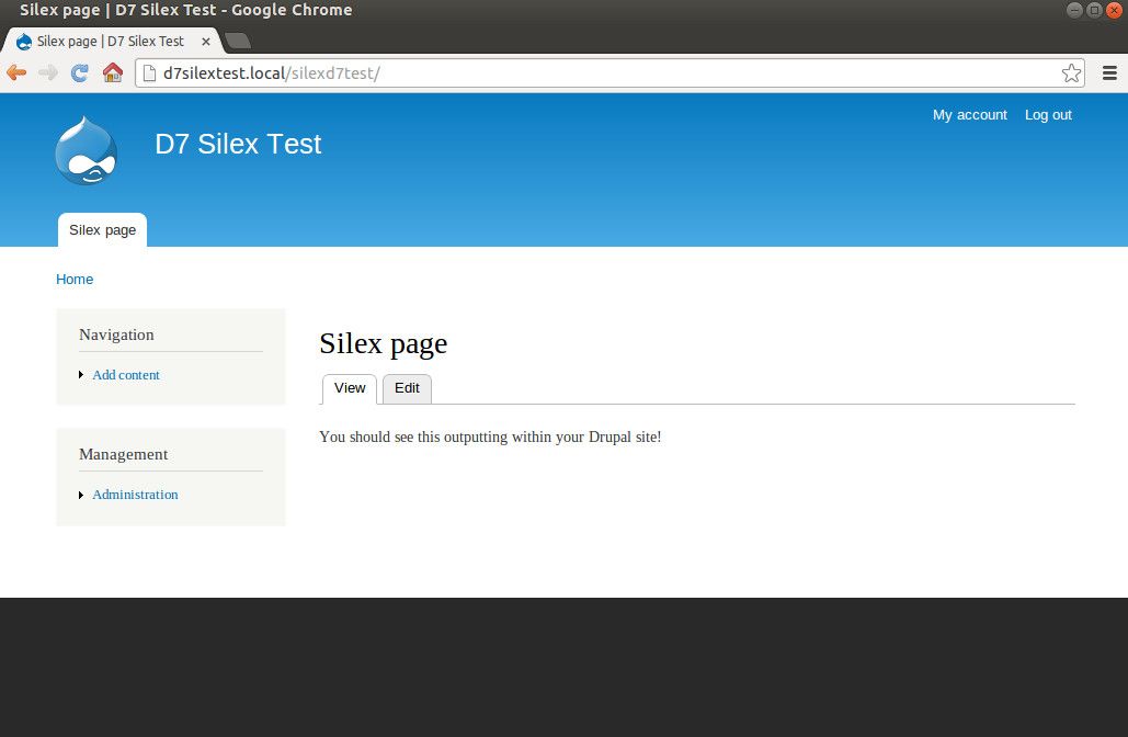 Silex serving output that's been passed through drupal_render_page().