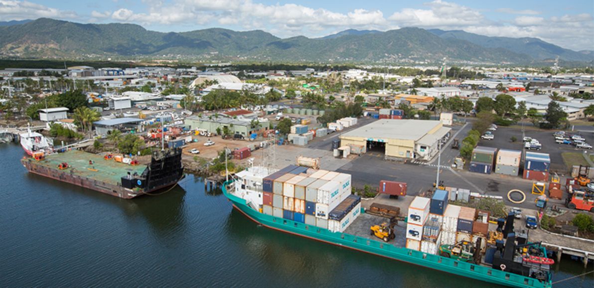 Cargo ships at the Port of Cairns