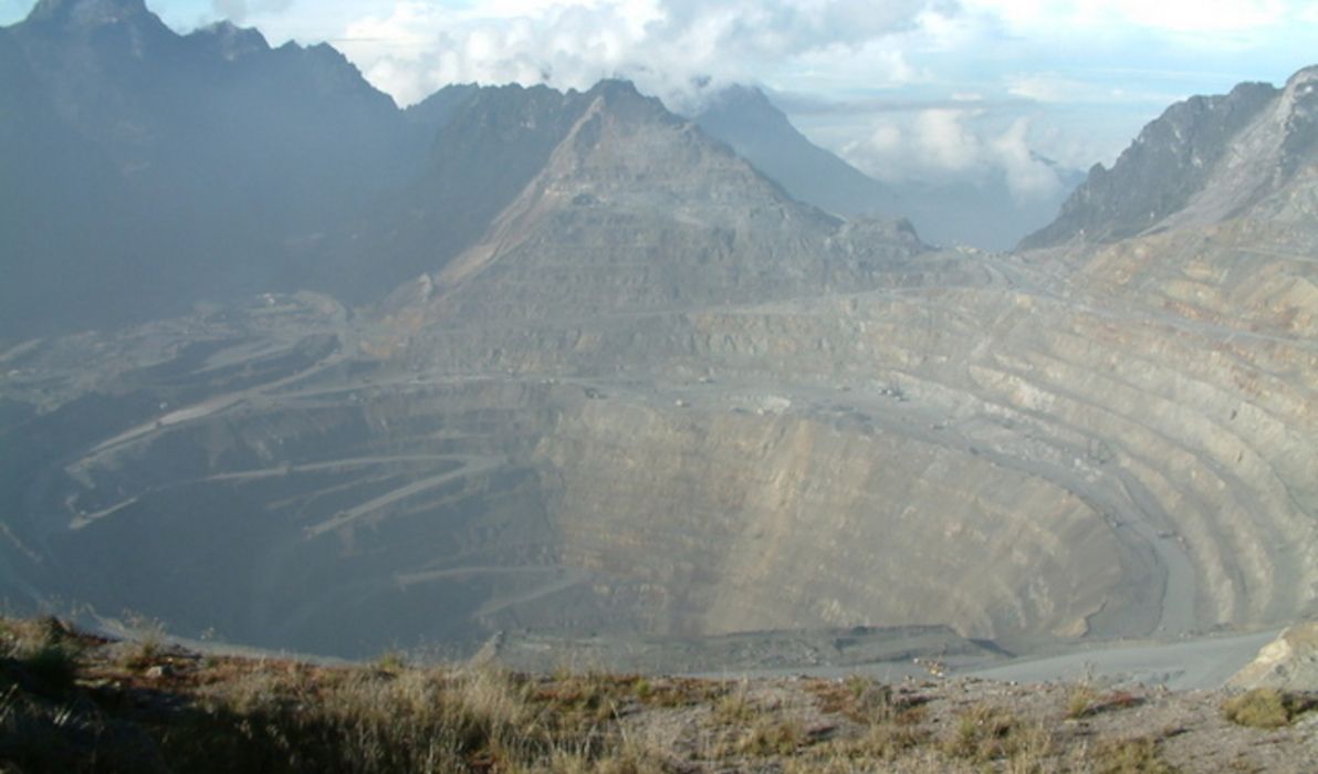 The Grasberg mine's main open pit