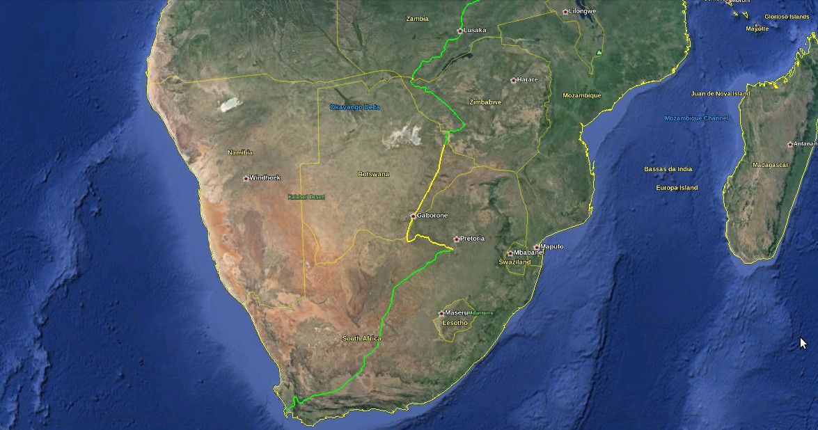 Southern section of the Cape to Cairo Railway: Cape Town to Kapiri Mposhi.