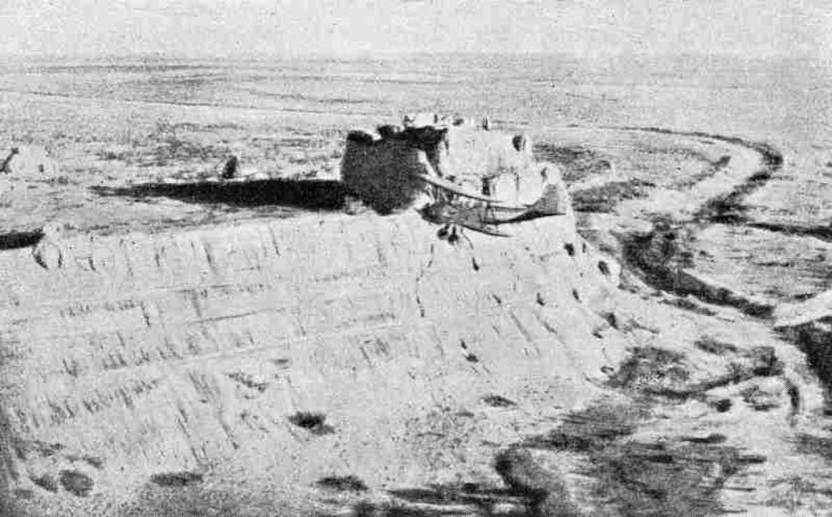 Dev-kesken Kala as photographed by Soviet Archaeologist Sergey Tolstov in 1947.