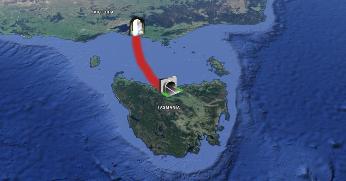 Artist's impression of a possible Tassie Tunnel (note: may not actually be artistic).